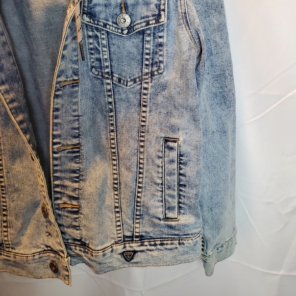 Guess Jean Jacket Unisex Jacket Brand: GUESS Los Angeles Size: L - Picture 8 of 15